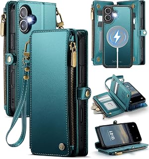 Defencase for iPhone 16 Phone Case Wallet Compatible with Magsafe, Green
