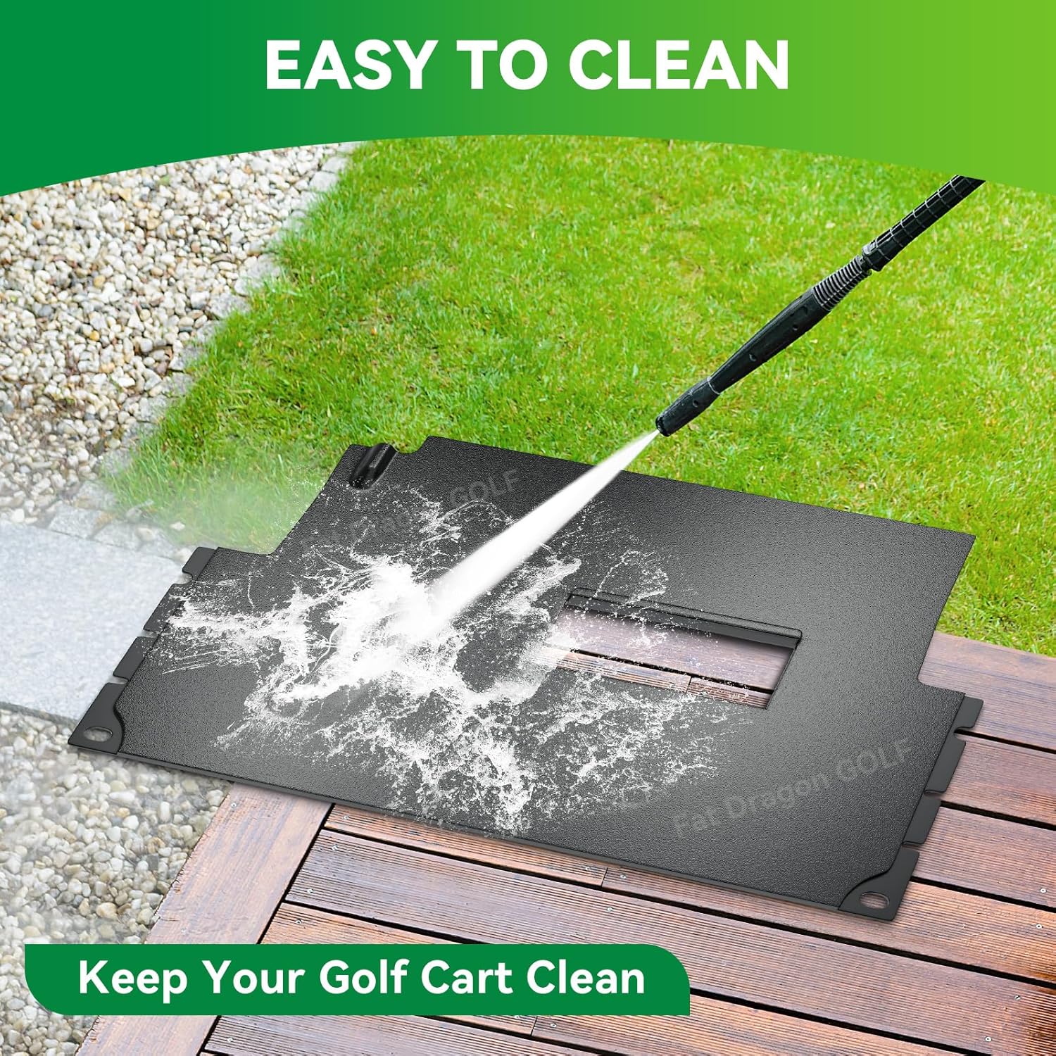 Panglong Precedent Golf Cart Full Coverage Liner Floor Mat, Club Car Precedent & Tempo Floor Mat Suitable for Club Car Precedent 2004-UP and 2018-UP Tempo, OEM #102504801, 102504802, 103926401