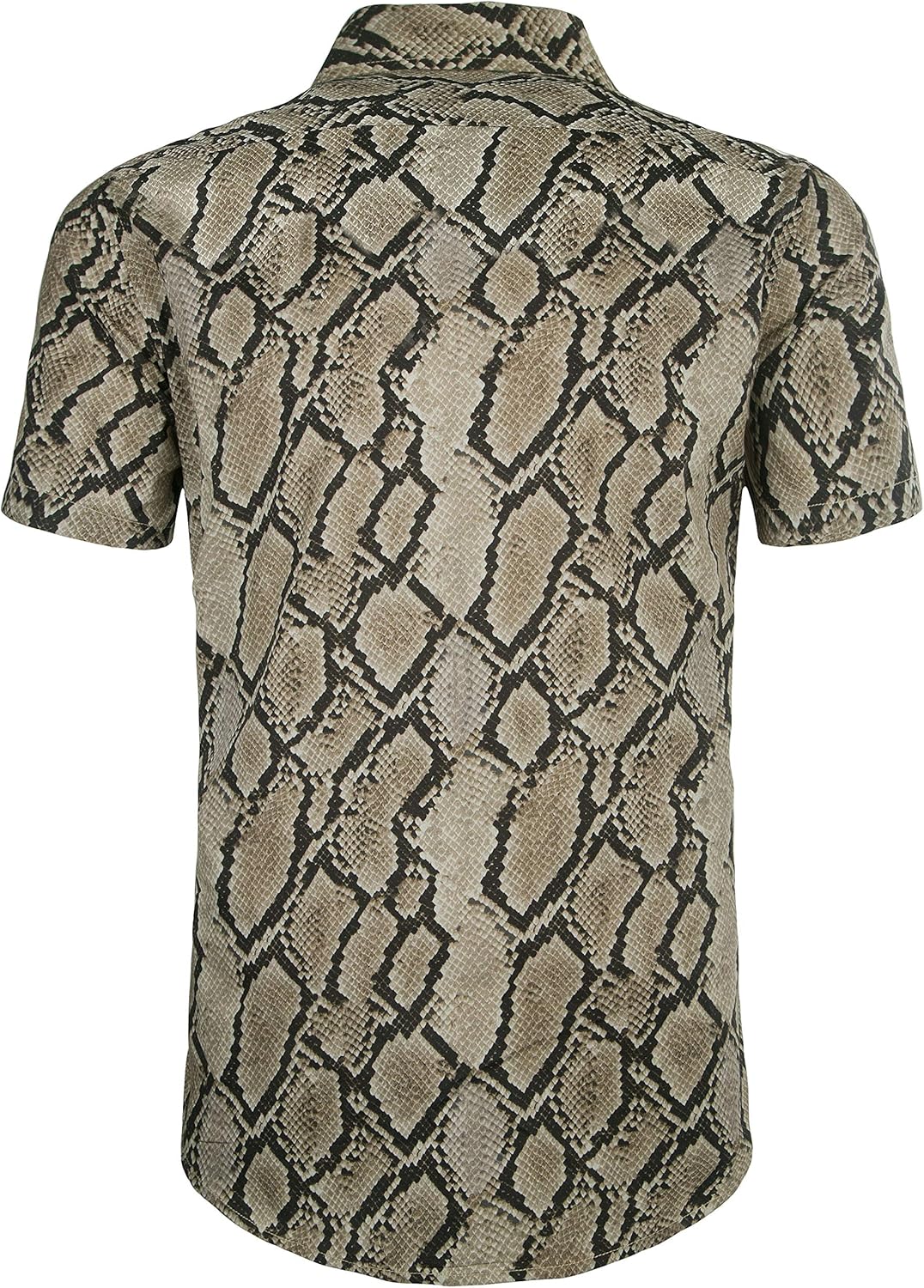 AVANZADA Men's Short Sleeve Shirts 3D Leopard Print Button Down Casual Tropical Shirts for Men Beach Hawaiian Aloha Shirt - Image 2