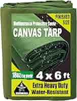 Waxed Canvas Tarp 3×4 Olive Drab Canvas Tarps – TarpsPlus