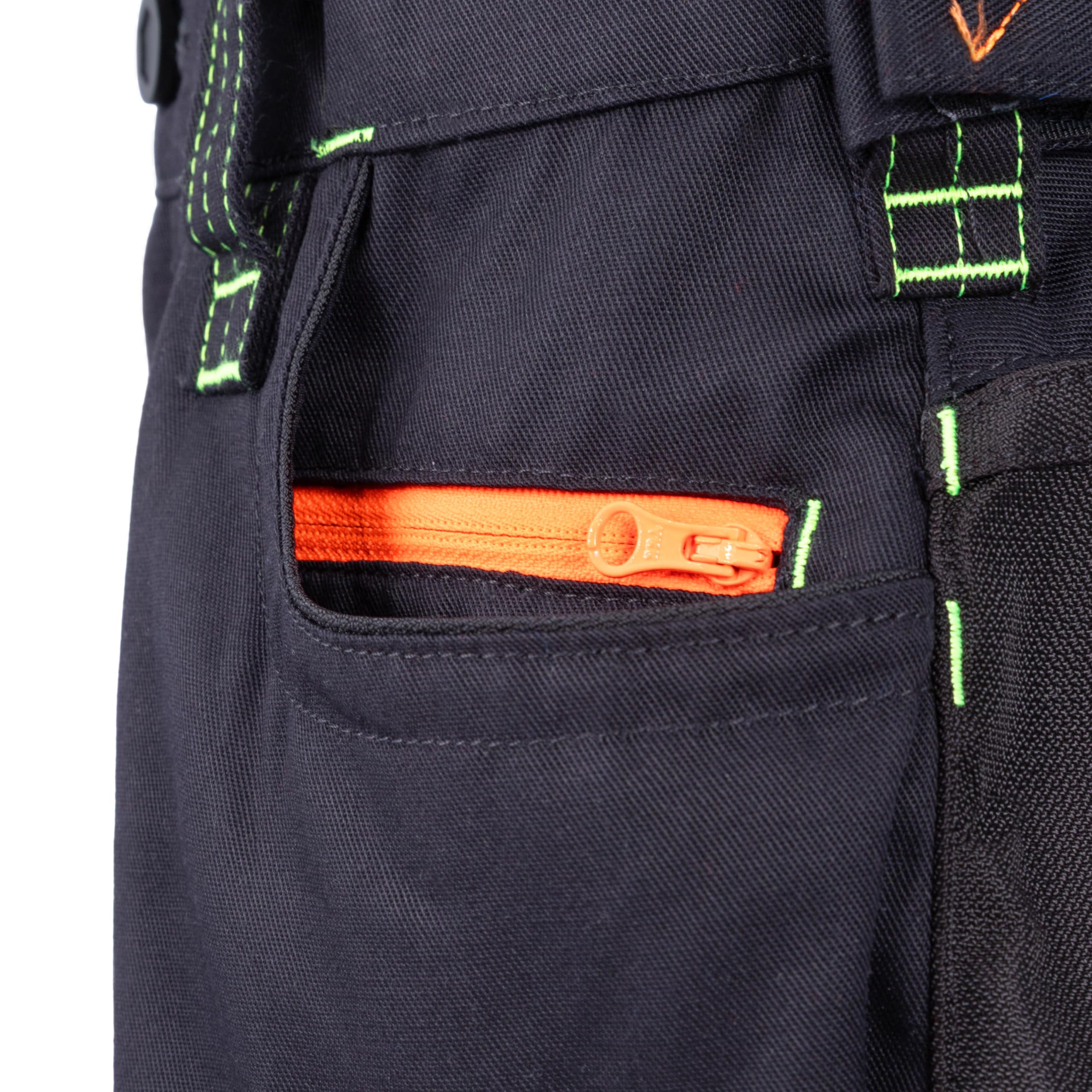 Engelbert Strauss E.S. Kinder Shorts Motion 2020 Arbeitshose Workwear (schwarz/warngelb, 146/152)