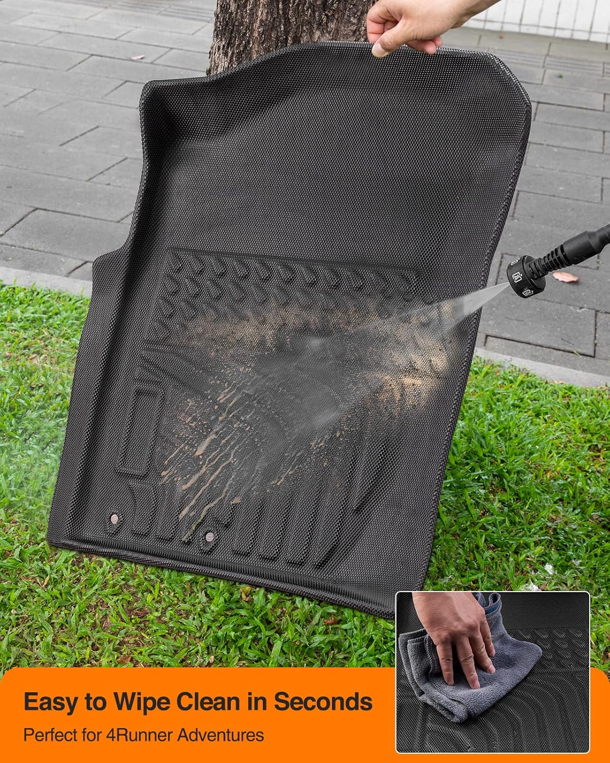 All-Weather Full Sets Car Floor Mats for Toyota 4Runner 1996-2002 with Trunk Mat & Backrest Mat, Cutsom Fit Full Protection for 3rd Gen 4 Runner Limited SR5 Base N180 SUV Accessories