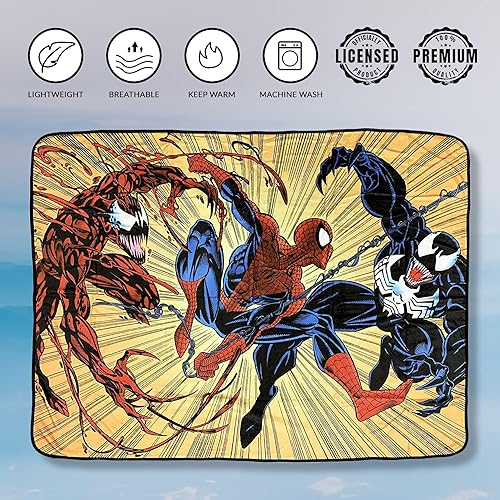 Miniatura 7 de Marvel Spider-Man Maximum Carnage and Venom - Manta de forro polar de franela súper suave y ligera, 45 x 60 pulgadas