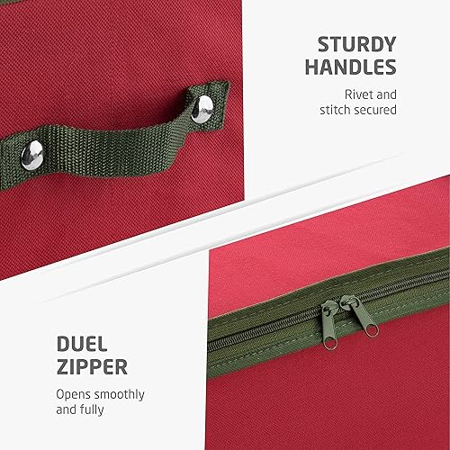 Vista 44 de ZOBER - Caja grande para guardar adornos navideños, con capacidad para 54 adornos y separadores, recipientes de tela no tejida y duraderos