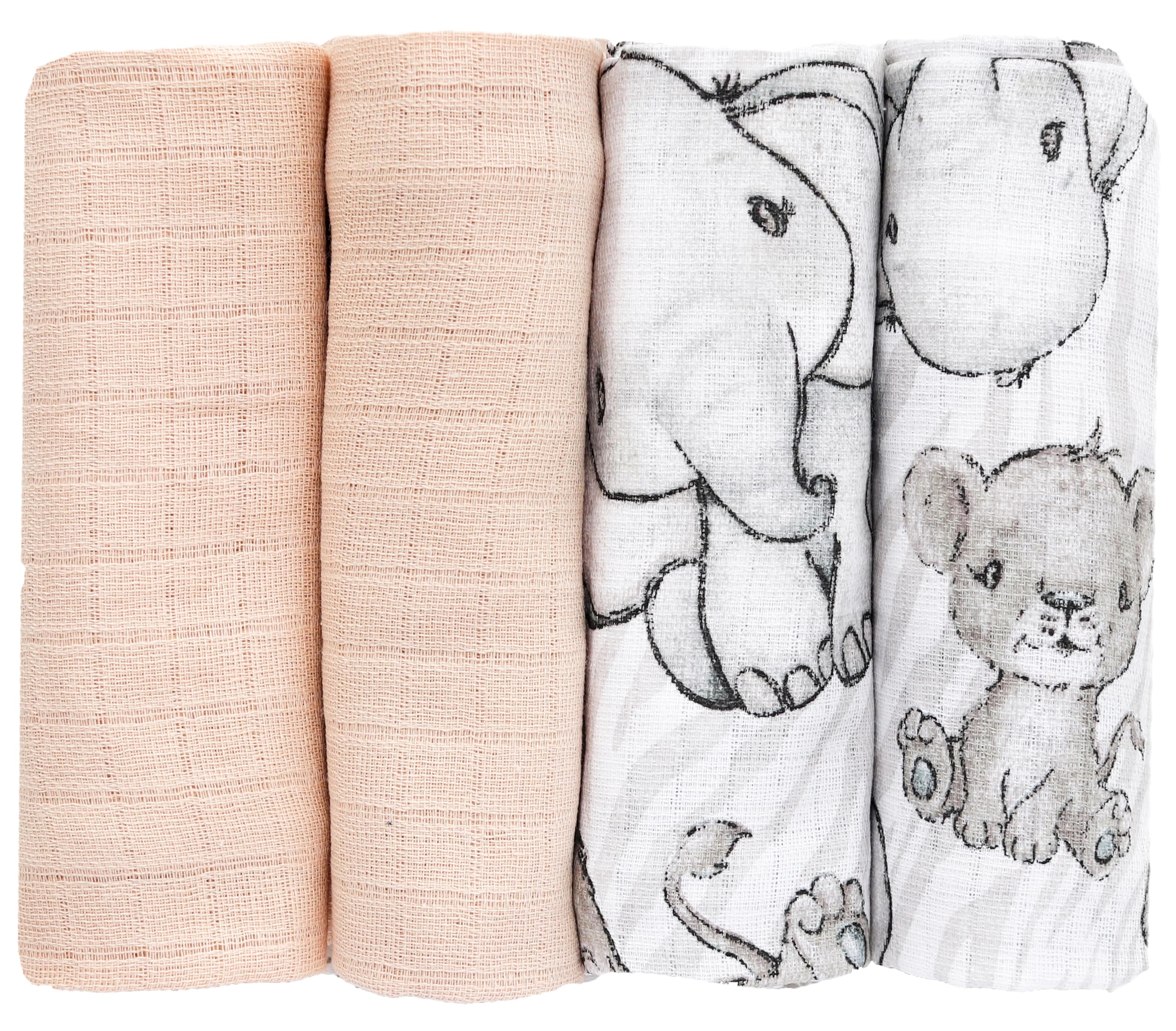 Langes mousseline bébé garçon fille 70x80cm lot 4 tissu beige couverture rot