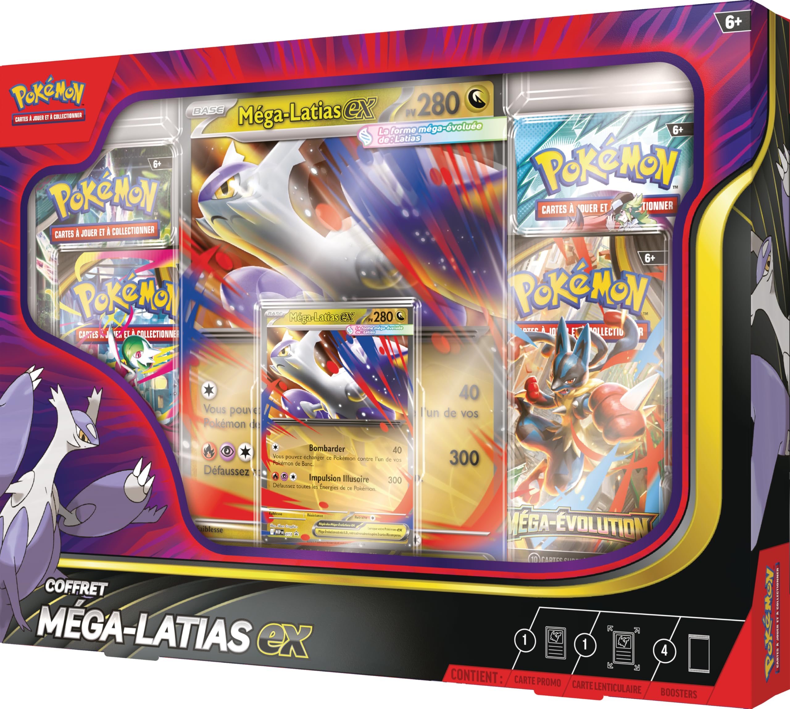 Pokémon : Cofanetto Mega Latias ex (1 carta promozionale lucida, 1 carta grande lenticolare e 4 booster) del GCC Pokémon