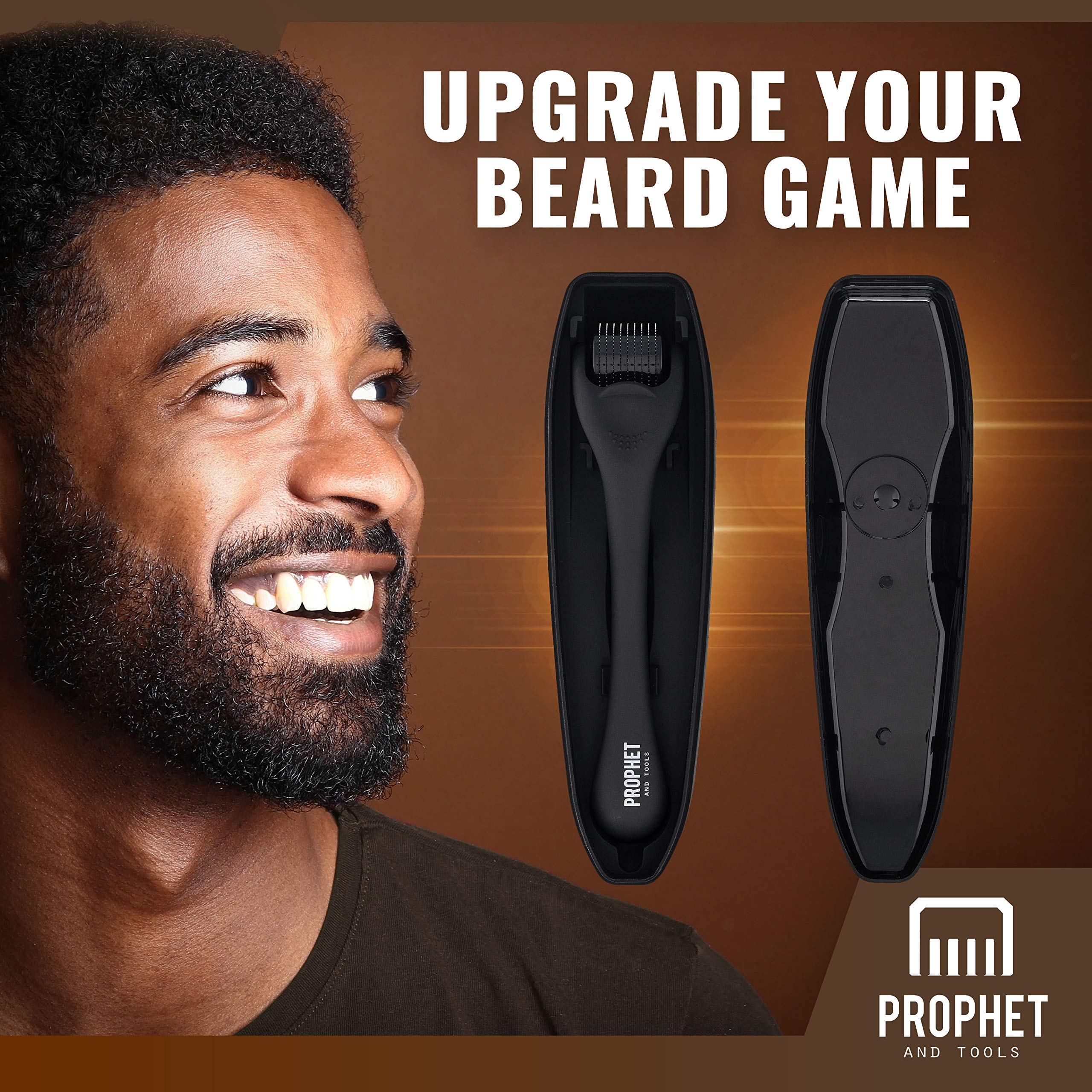 Prophet & Tools Mens Beard Growth Kit Micro Derma Roller for Hair Growth with Beard Growth Oil