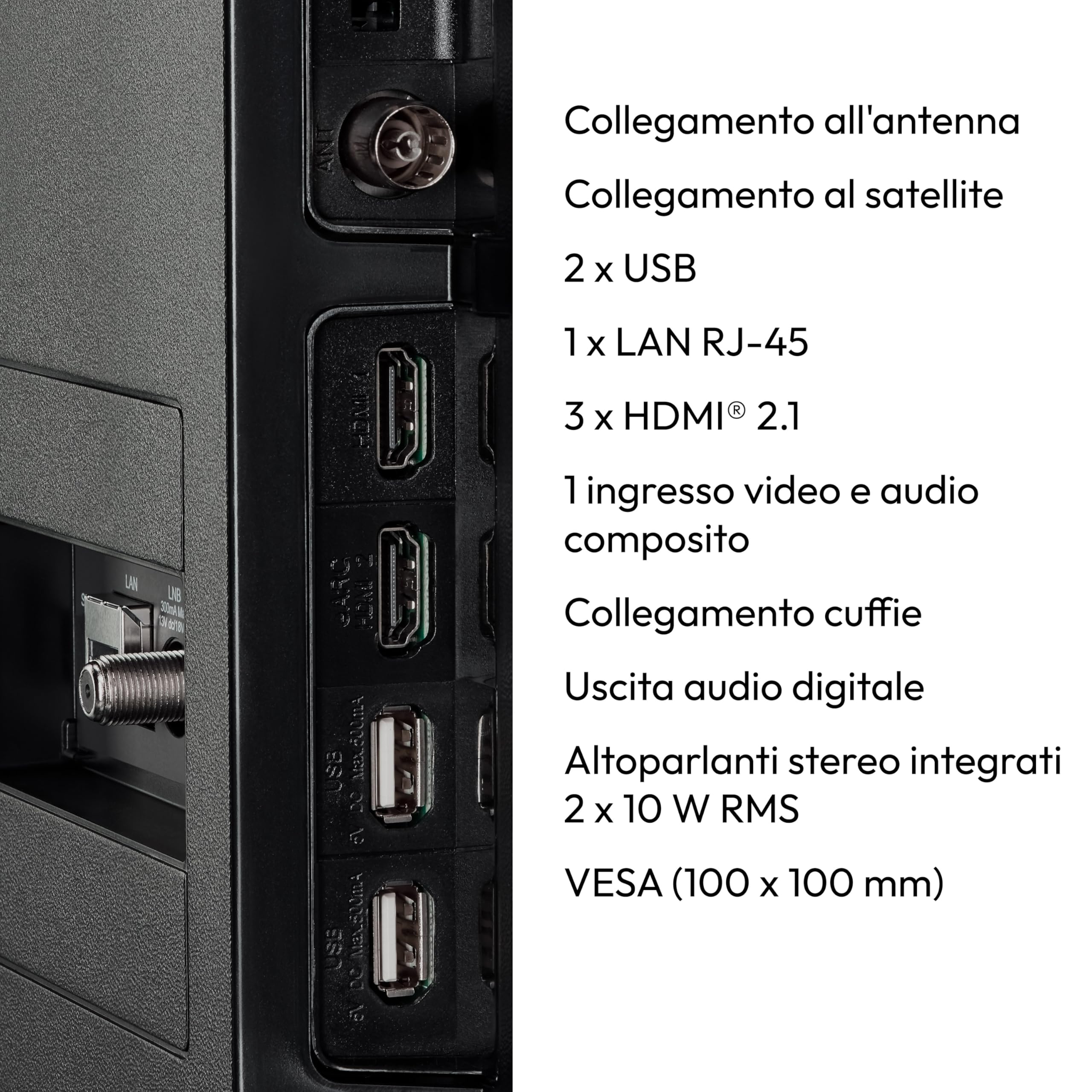 MEDION TV 43 pollici (107 cm) Smart TV (Dolby Vision HDR, VIDAA Store, DVB-T2 HD, DVB-C, DVB-S2, HEVC, Prime Video, Disney+, DAZN, HbbTV, PVR, Bluetooth, MD 843300)