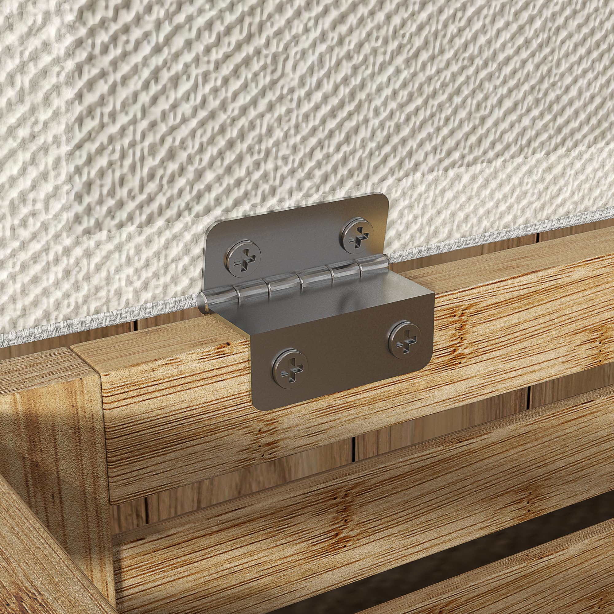 HOMCOM Baúl de Almacenaje para Dormitorio 54,7L Taburete de Almacenaje Tapizado en Lino Sintético con Cojín Marco de Bambú para Entrada Salón 40x40x47 cm Gris y Natural