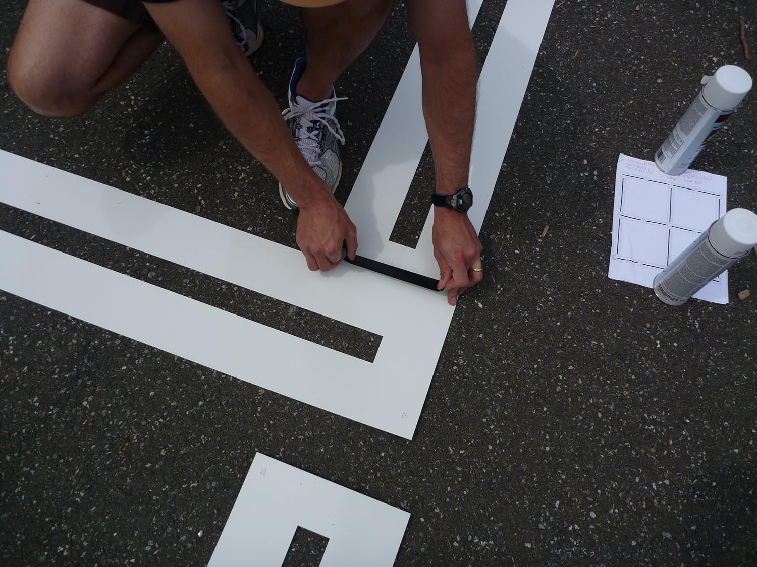 Classic Four-Square Stencil | Playground Stencil Collection | 8 x 8 feet | Paint Stencils for Playground and Pavement