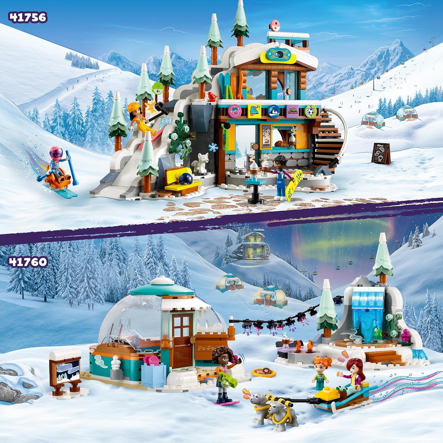 Lego® Friends Holiday Ski Slope and Café 41756 Building Toy Set; Creative Fun for Ages 9+ with 3 Mini-Dolls and Lots of Accessories; A Toy for Kids Who Love Snow Sports or Creative Play (980 Pieces)