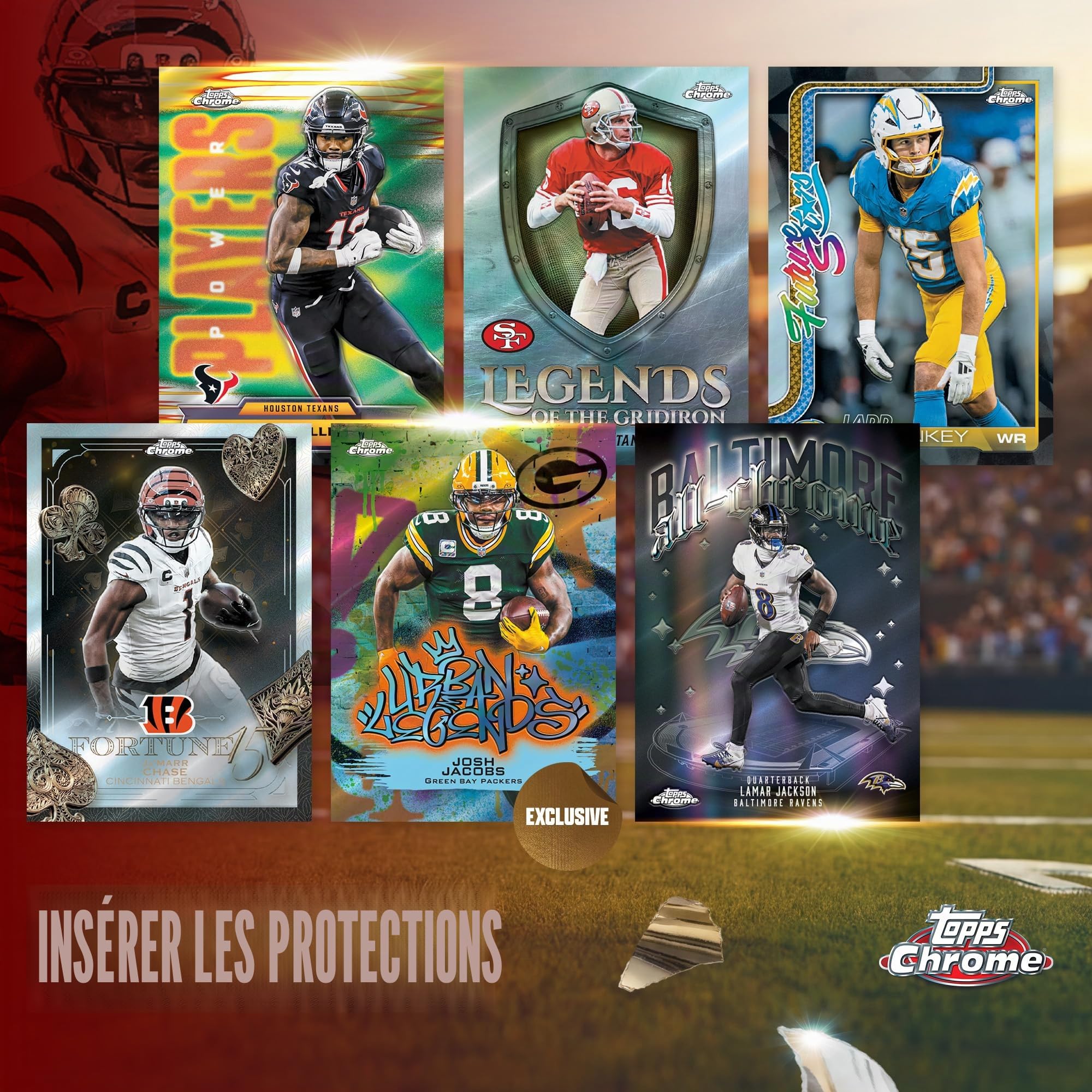 Ballon de football Topps chromé 2025 – scellé en usine – Mega Box