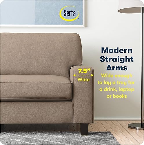 Miniatura 6 de Serta Palisades Sofás Tapizados para Sala, Sofá de Diseño Moderno, Tela, Bronceado Beige Bronceado,Beige,Marrón,Alforfón Beige,Marrón (Chestnut