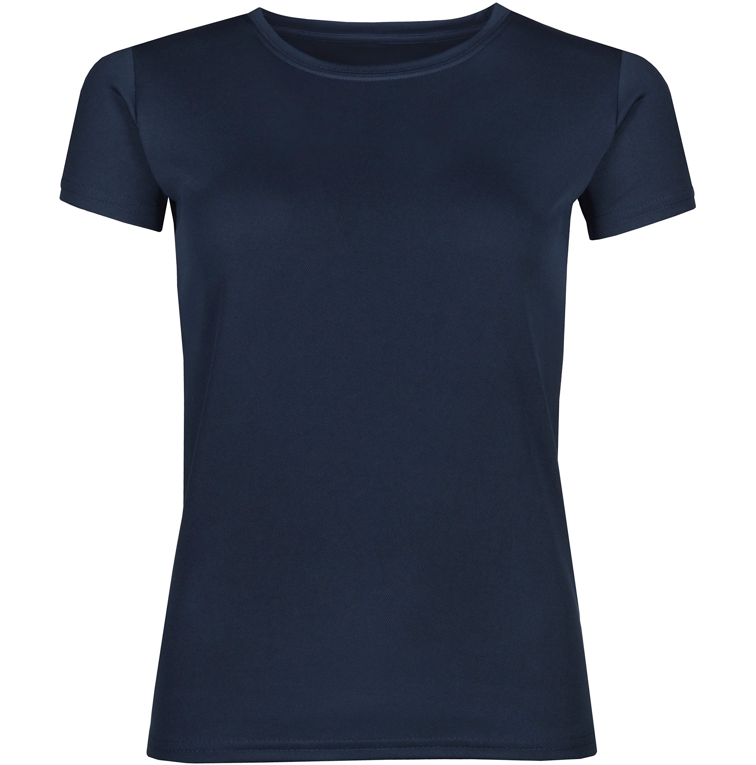 Ladies Breathable Performance Sports T Shirt (XL, Navy Blue)