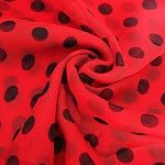 Red and Black White Polka Dot Green Clover 50s Scarf Sheer Square Ribbon Neck Head Scarf for Women Headwrap Tie Scarves