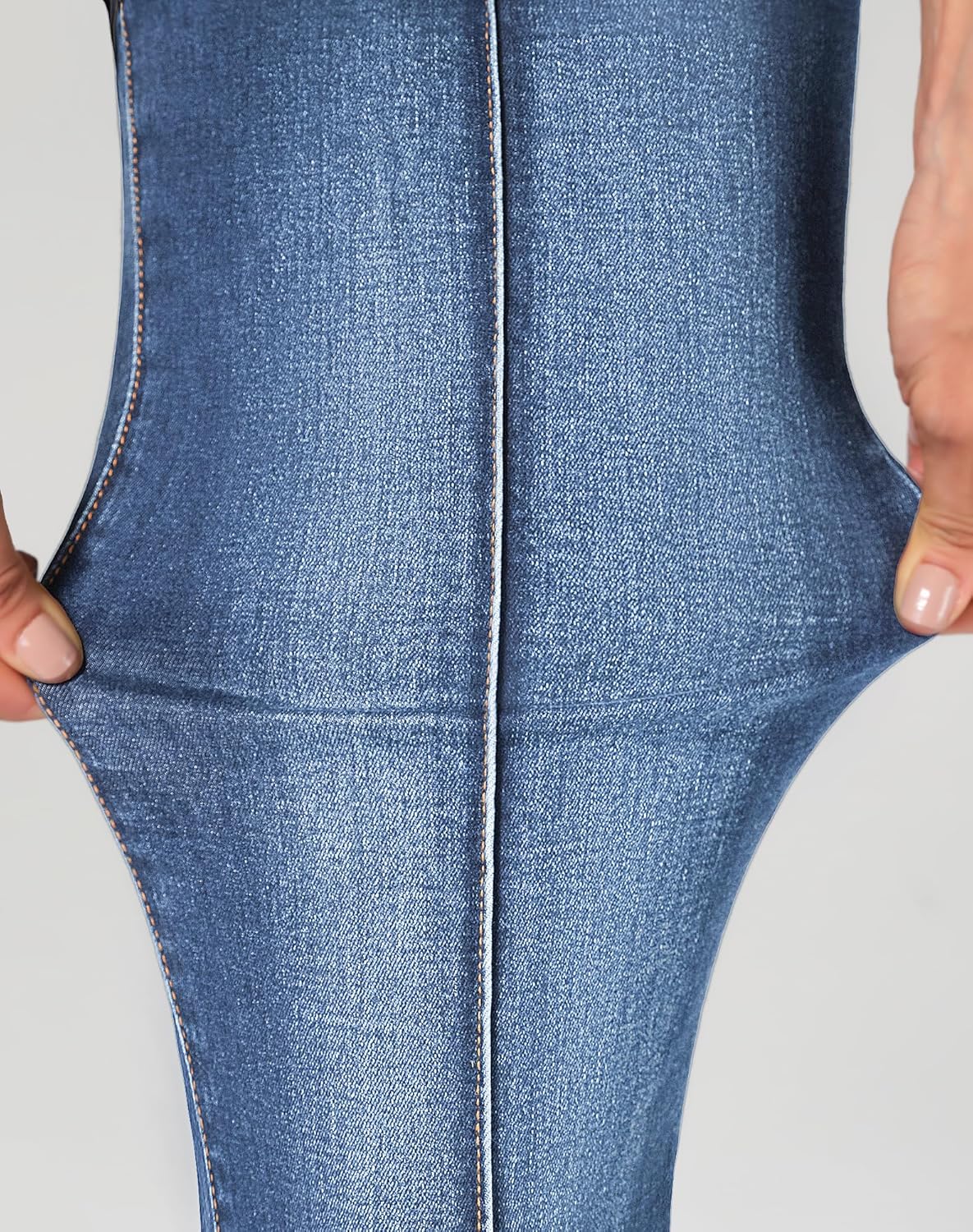 roswear Skinny Jeans for Women High Waisted Stretchy Front Seam Vintage Denim Pants - Image 7