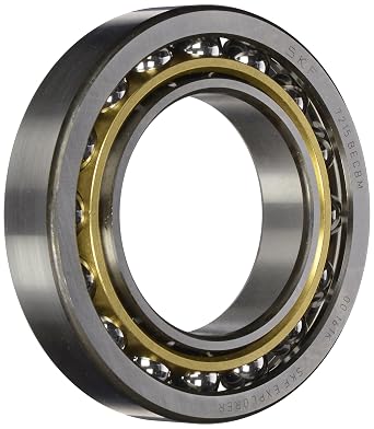 SKF 7212 BECBM Light Series Angular Contact Ball Bearing, Universal Mounting, ABEC 1 Precision, 40 Contact Angle, Open, Brass Cage, Normal Clearance, 60mm Bore, 110mm OD, 22mm Width, 45500.0 pounds Static Load Capacity, 57200.00 pounds Dynamic Load Capacity