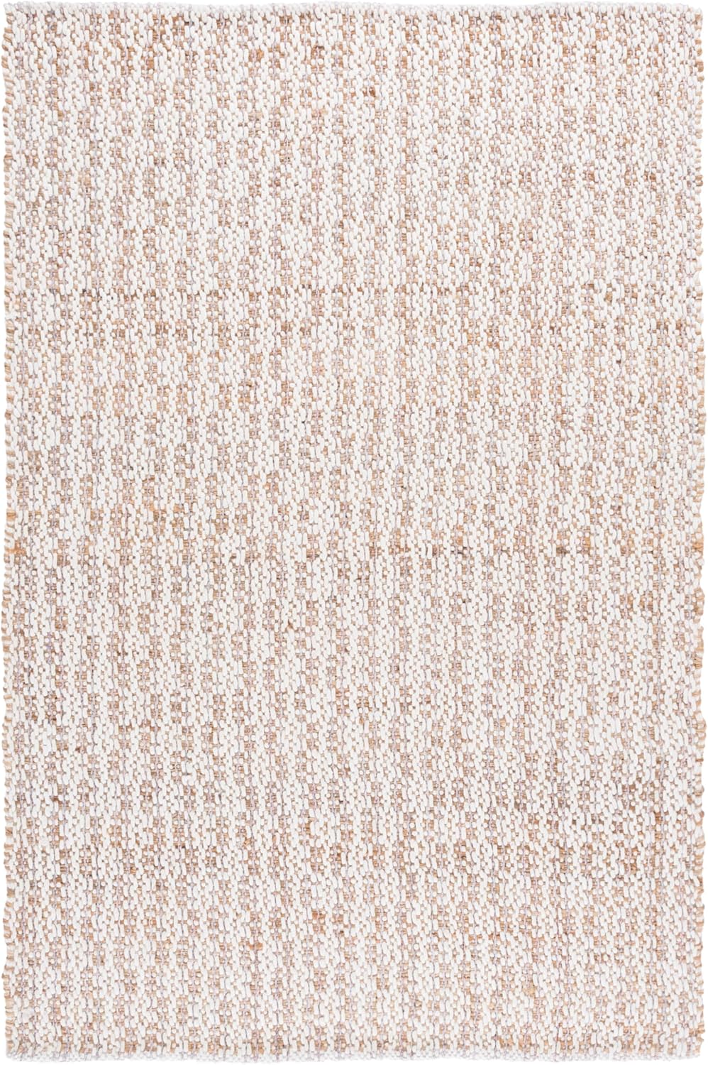 SAFAVIEH Area Rug 6x9 - Natural Fiber Collection - Natural & Pink, Handmade Jute & Wool, Ideal for Living Room, Bedroom, Dining Space (NFB225U)