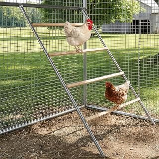 Metal Square Chicken Perches Roosting Bar, 57" L x 40" W Perfect for Backyard Poultry, Chicken Perch for Coop, Easy to Assemble&Clean