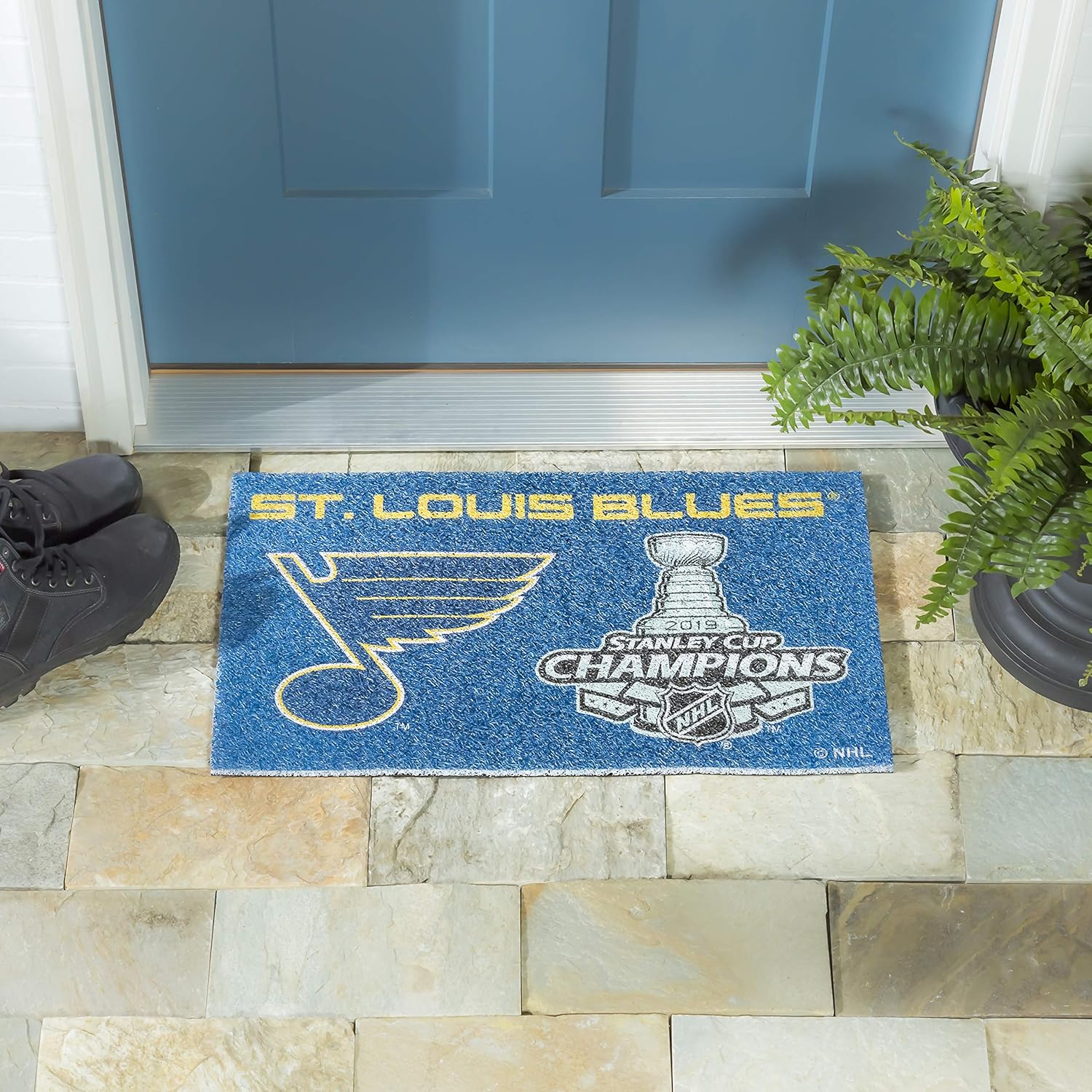 Team Sports America 2019 NHL St. Louis Blues Stanley Cup Champions Door Mats