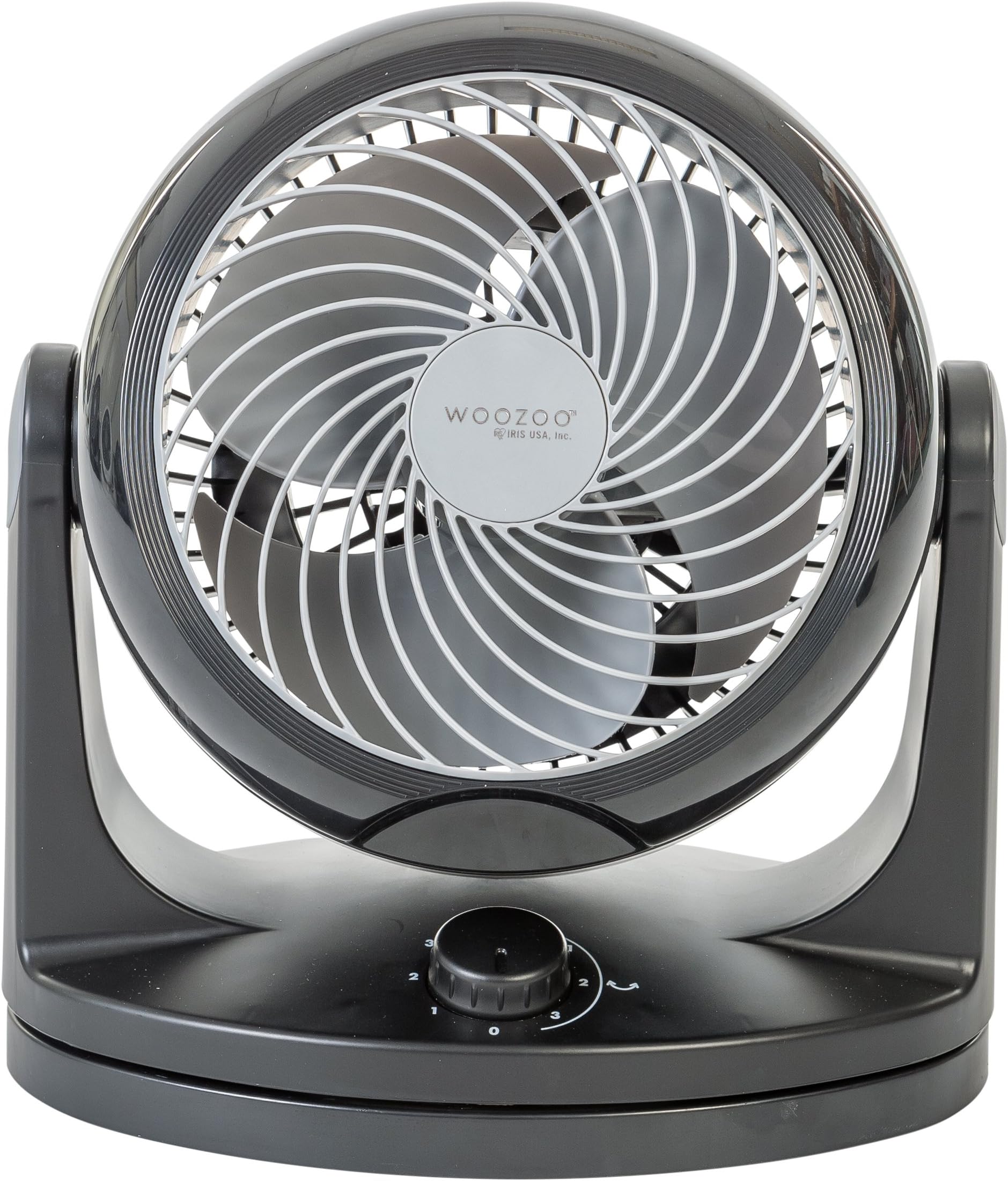 Iris OhyamaWoozoo Table Fan, 23㎡, Desk Fan, Black, 3 Speeds, Silent, Compact, Portable, Quiet, Oscillation, For Bedroom, Living Room, Kitchen, Air Circulator, Small, Cooling, Powerful, PCF-HD18