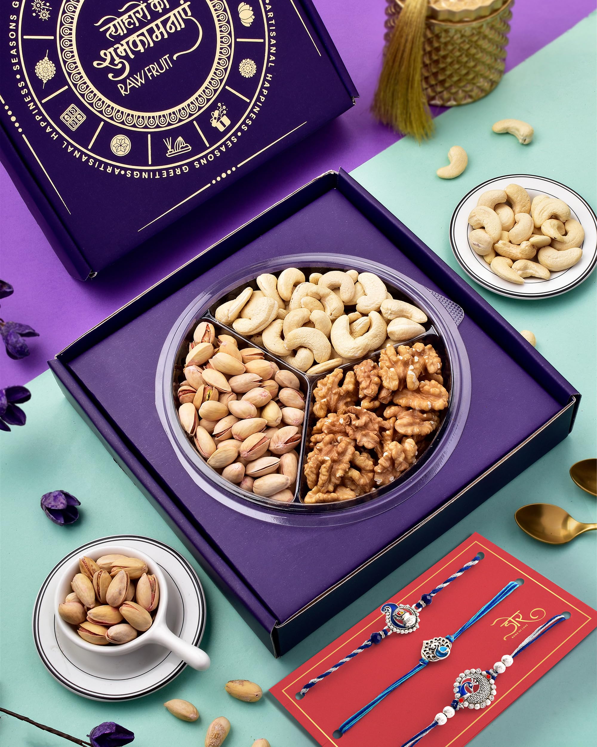 Rakhi set of 3 Rakhi combo for brother Rakhi For Bhaiya Rakhi For Brother Rakhi Set Rakhi Gift Dry Fruits Combo Pack Purple Binge Box Cashew Pista Walnut Dance of Peacock Rakhi set Of 3 (B0CBSGFRD7) Amazon Price History, Amazon Price Tracker