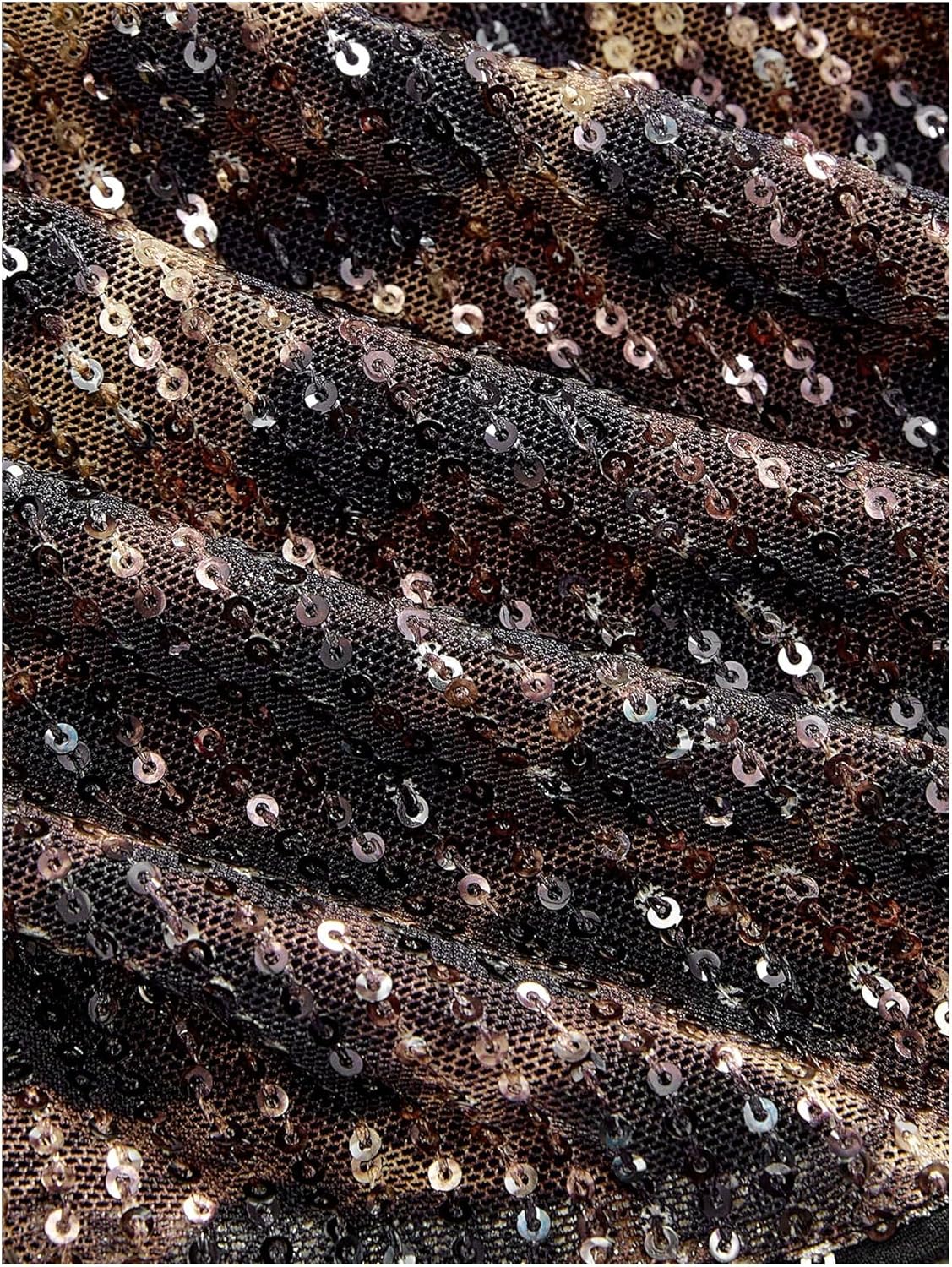 Verdusa Women's Plus Size Y2K Halter Going Out Crop Tops Cheetah Print Sequin Top Backless Corset Plus Brown 3X-Large Plus - Image 4