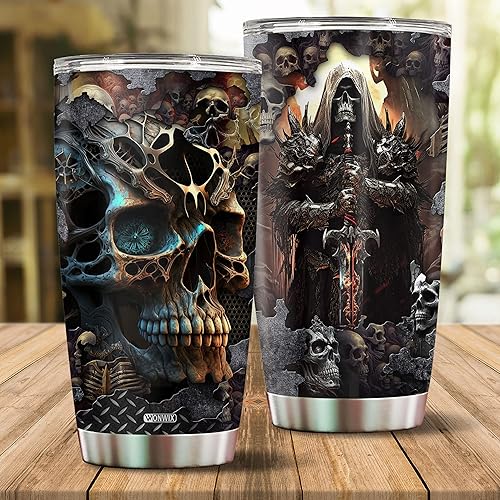 Vista 28 de Regalos vikingos personalizados para hombres, papá, taza de café aislada de acero inoxidable de 20 onzas, vaso térmico con tapa, regalo de Navidad