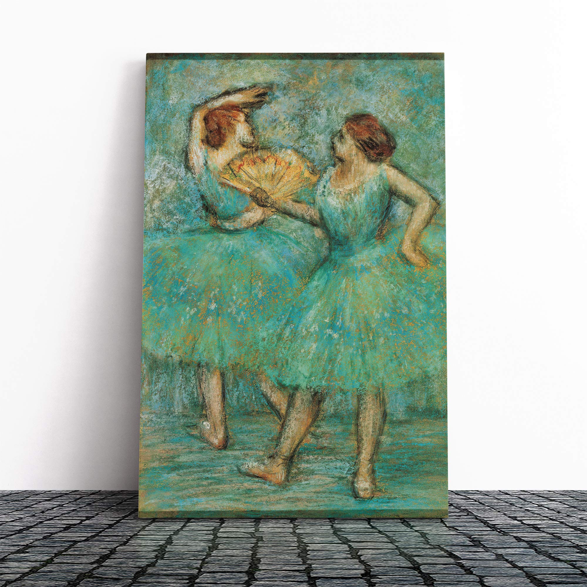 Edgar Degas Two Dancers Canvas Print | Gallery Wrapped 30mm Frame Wall Art | 24x16 inches | Ready to Hang | Modern Picture | Living Room Bedroom Lounge Office
