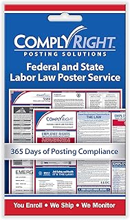 ComplyRight Poster Service Retail Card, English Federal & State