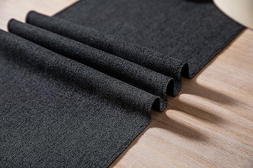 Miniatura 5 de ZeeMart Camino de mesa verde de 72 pulgadas de largo, camino de mesa rústico de arpillera estilo lino, camino de mesa de comedor tejido bohemio, 13