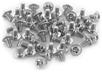 Poppstar Hard Drive Screws for 2.5 Inch Hard Drives, M3x5mm, Silver, 50pc PC Screw Set for Hard Drive Mounting