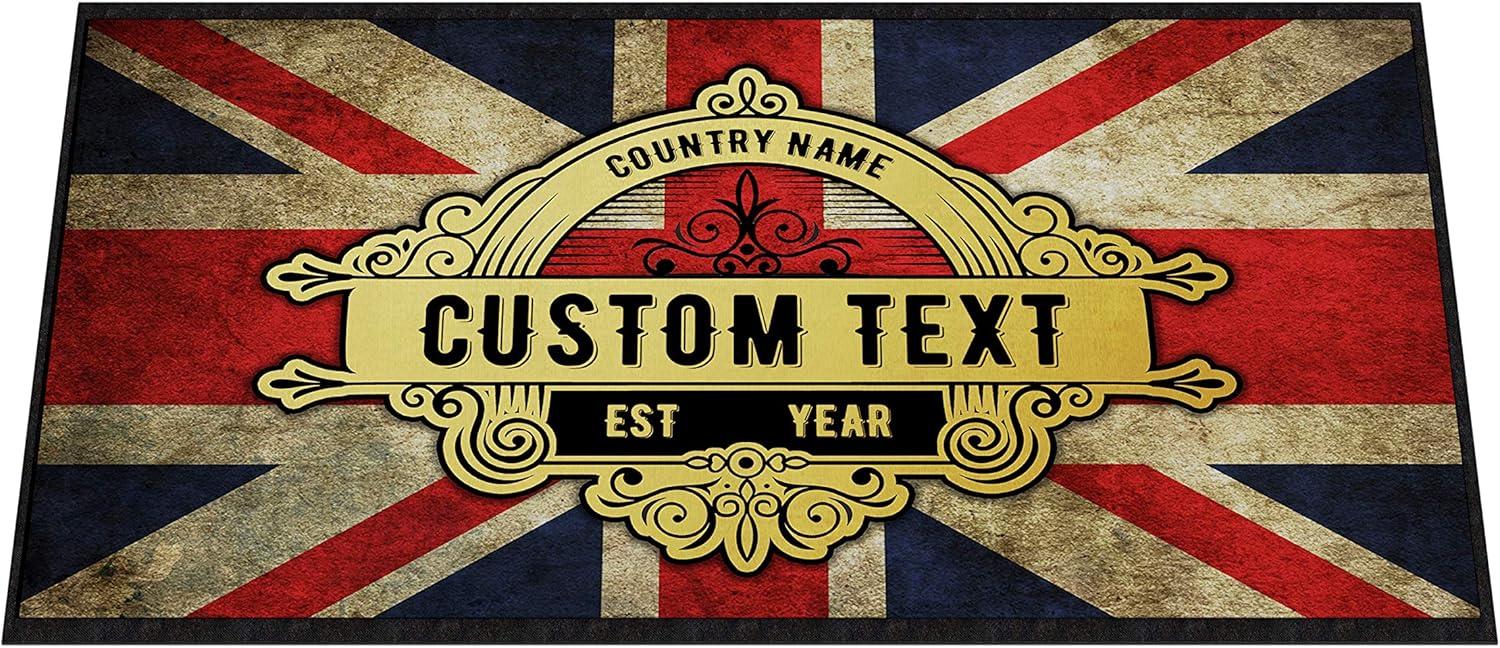 Purple Print House Personalised Bar Mats Country Flag Beer Mats Bar