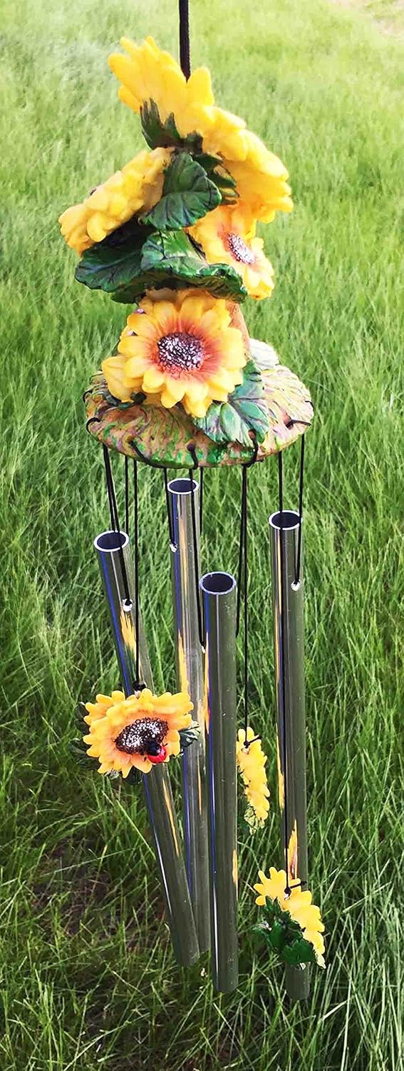 Gifts & Decor Beautiful Spring Sunflowers Bloom Resonant Relaxing Wind Chime Patio Garden
