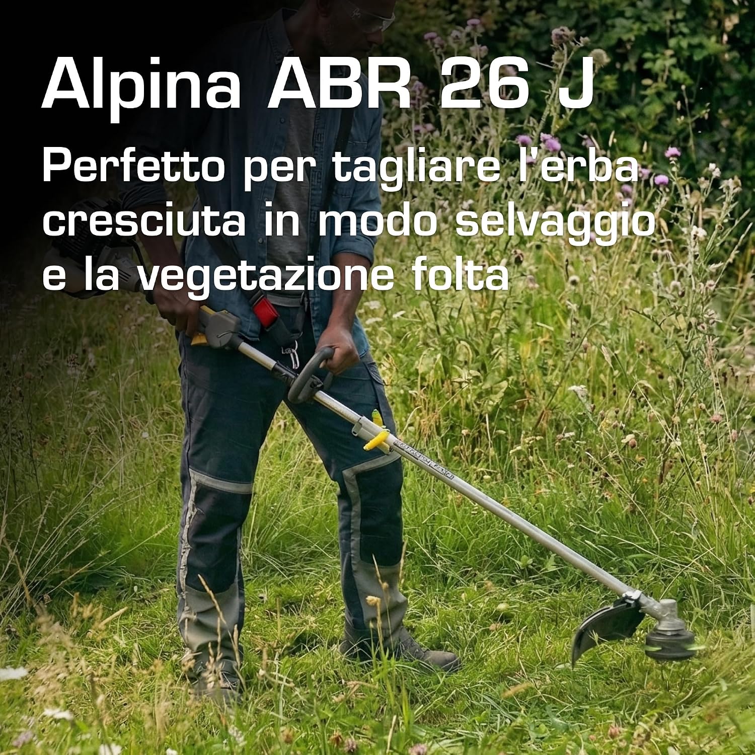 Alpina ABR 26 J Débroussailleuse Thermique, 25,4 cm³, 700 W – Tête Double Tap&Go, Lame 3 Dents – Herbes et Végétation Dense — vue 3