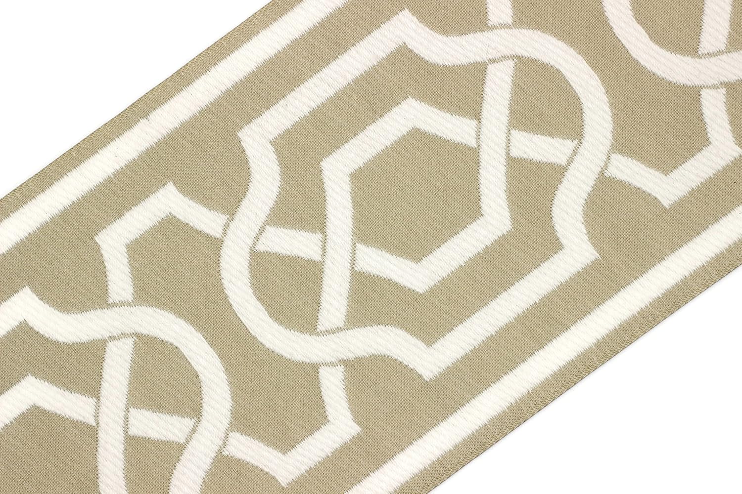 3.8 Yards Spool 3.9" Geometric Drapery Trim Jacquard Ribbon for Your Drapes Curtains Drapery Banding Trim Tape V1 173