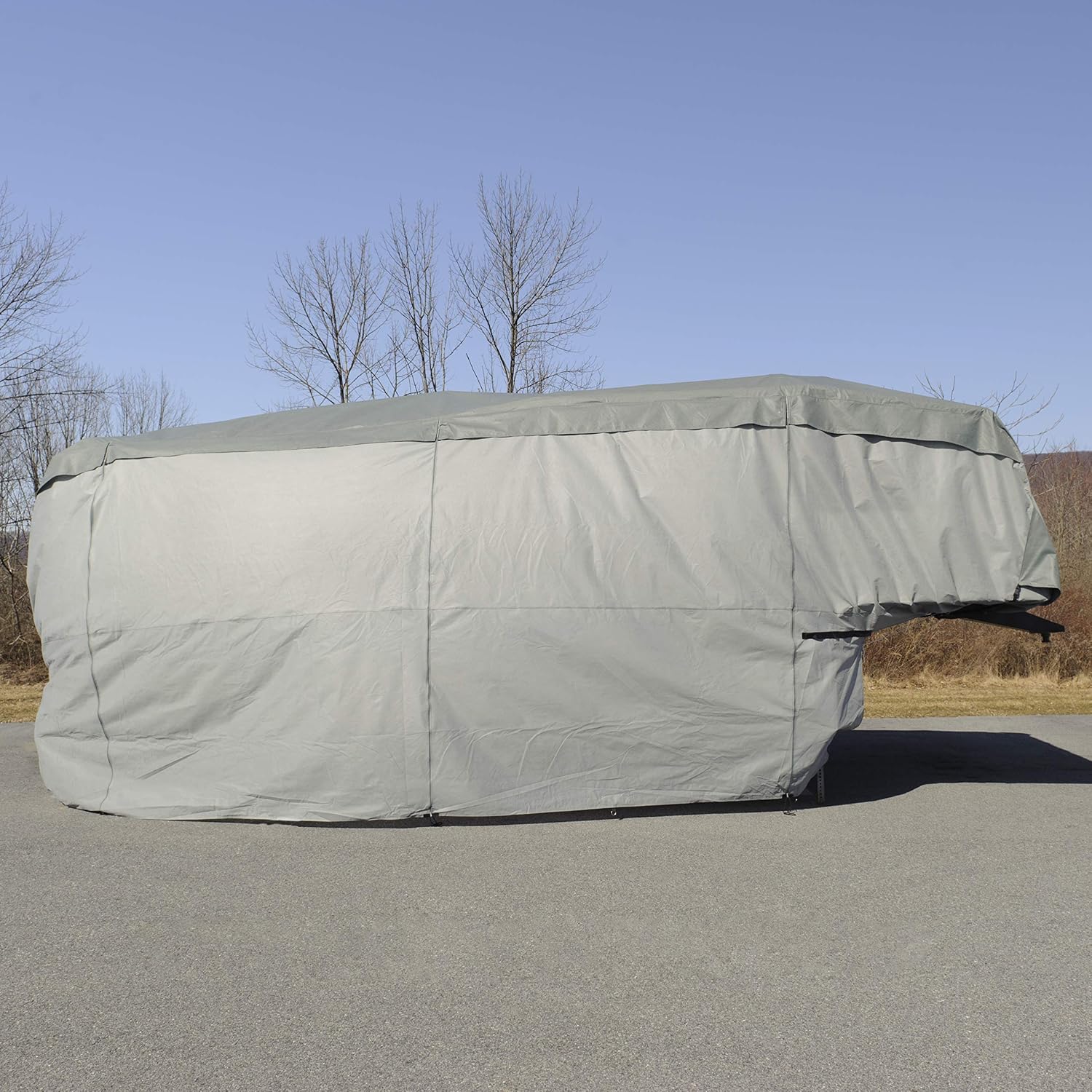 Budge Fifth Wheel RV Cover Fits Fifth Wheel RVs up to 37' Long (Gray, Polypropylene) (RVRB-44)