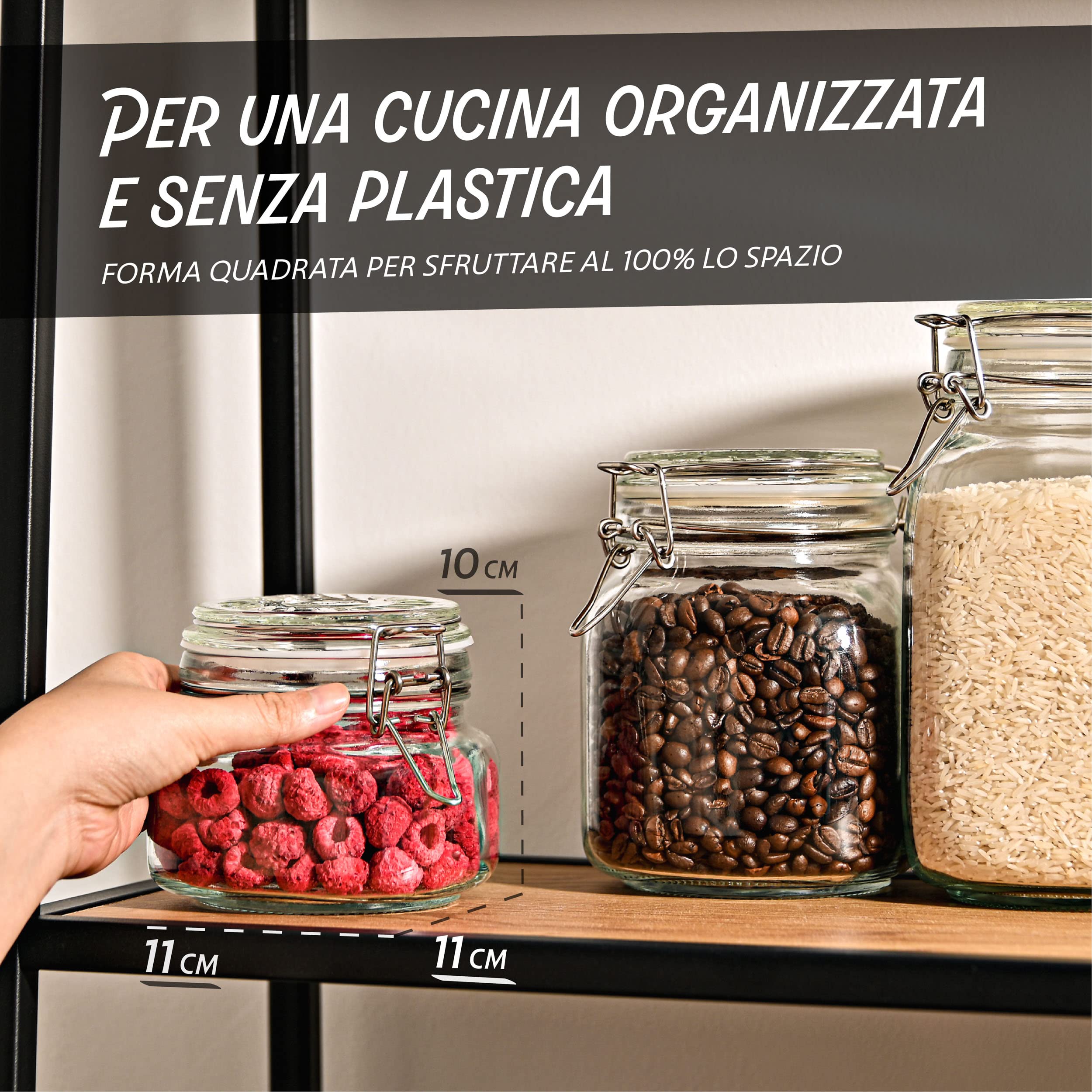 Boite Spaghetti Lot De 24 Mini Bocaux Hexagonaux En Verre Avec Couvercles Doru00e9s Pour Confiture D'u00e9pices, Miel Bocal En Verre Avec Couvercle