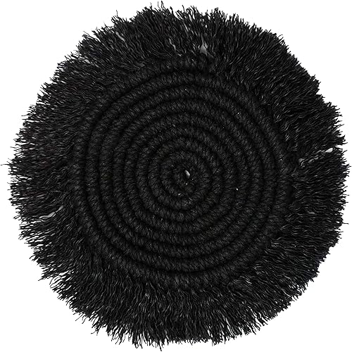Miniatura 2 de Mokoboho Posavasos de macramé 100% algodón hechos a mano en la India, elegante y absorbente de 6 pulgadas, juego de posavasos redondos bohemios con