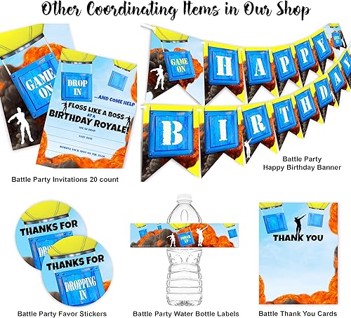 Miniatura 5 de Envolturas para botellas de fiesta de videojuegos, juego de 20 calcomanías impermeables para botellas, etiquetas para botellas de agua para juegos,