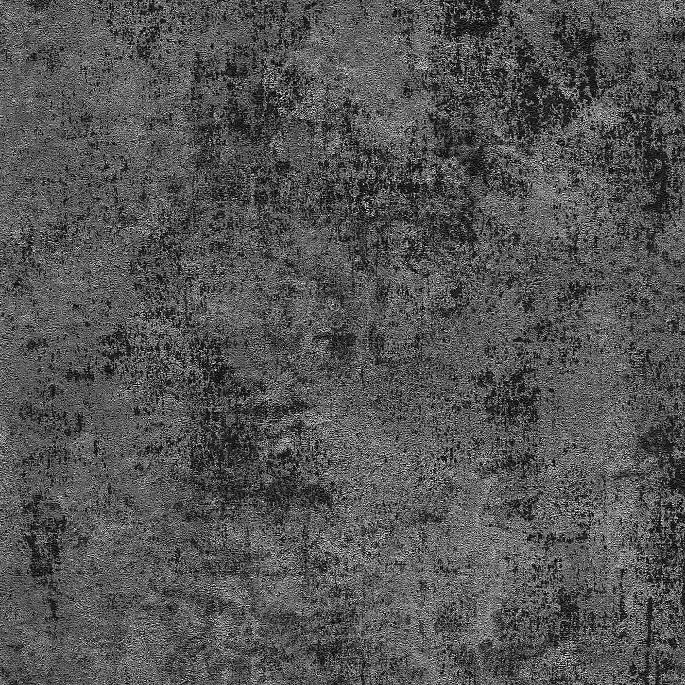 Yöl 37425-6 - Black Industrial Concrete Textured Vinyl Wallpaper Black