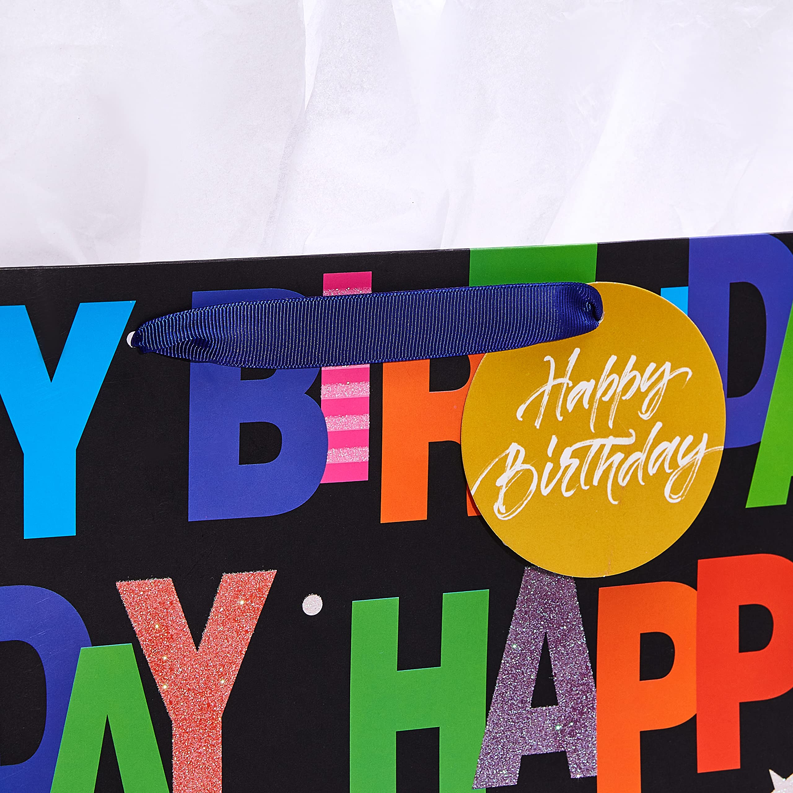 Bobobag 2 x 41,9 cm große Geschenktüte mit Seidenpapier für Geburtstagsparty (Luftballons)