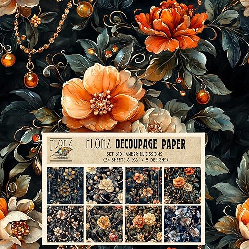 Miniatura 6 de Decoupage - Paquete de papel (24 hojas de 6 x 6 pulgadas) Secret Garden # Papel de patrón de estilo vintage para decoupage, manualidades y álbumes