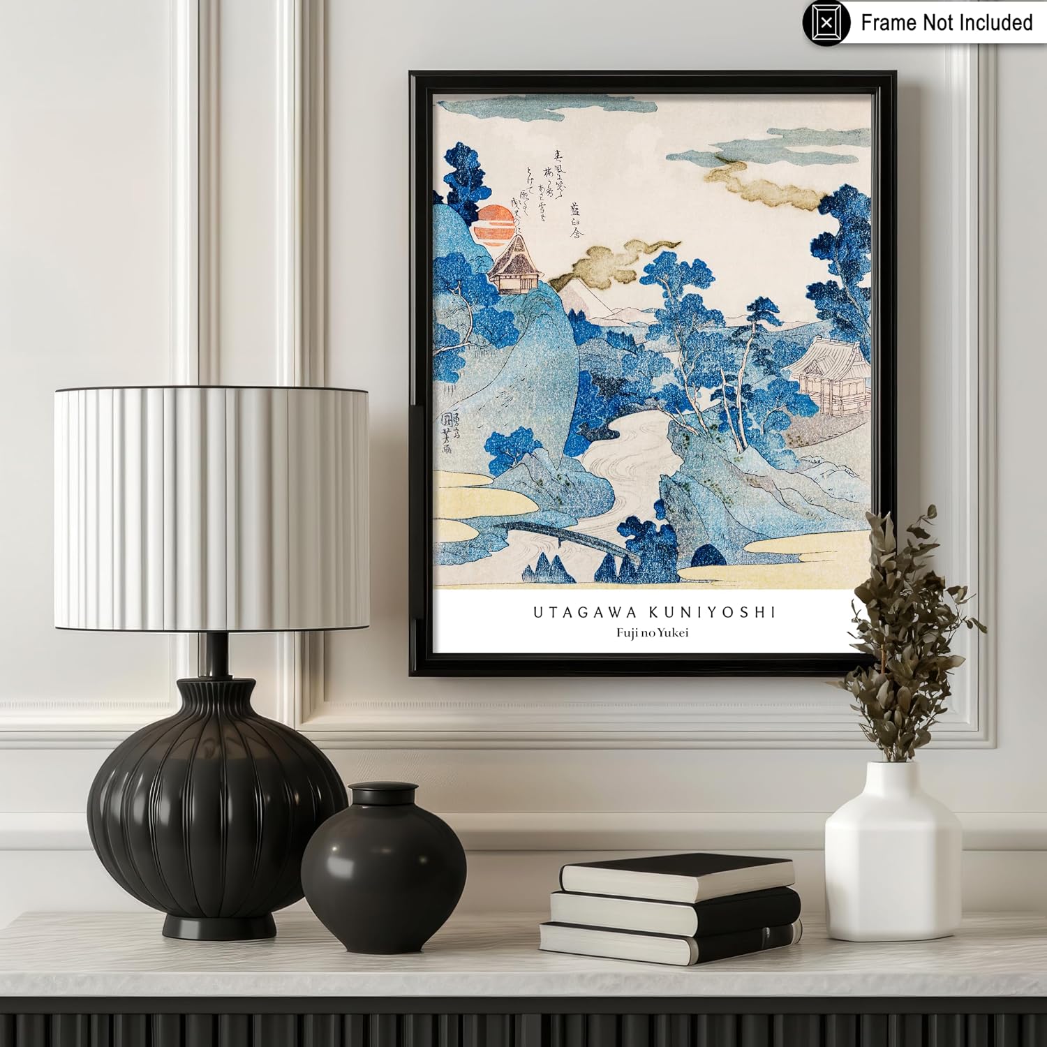 Poster Master Vintage Traditional Poster - Illustration Print - Fuji no Yukei, Stream, Spring, Mountain, Japanese - 8x10 UNFRAMED Wall Art - Gift for Artist, Friend - Wall Decor for Home, Office