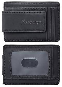 Toughergun Slim Wallet for Men RFID Blocking Money Clip Minimalist Front Pocket Credit Card Holder Magnetic Thin Mens