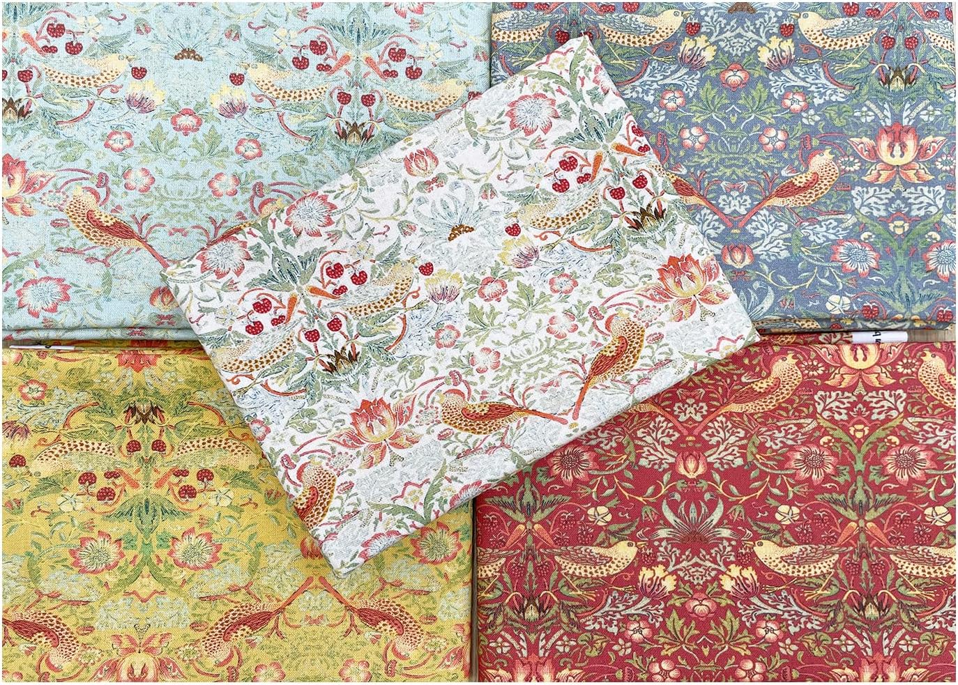 Fat Quarter Bundle - William Morris Strawberry Thief Collection - Craft Fabric Material