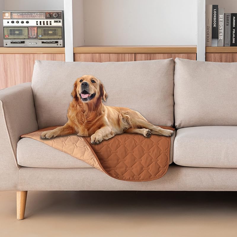 Capa Impermeável para Cama de Cachorro e Sofá, Manta Reversível gogobunny, Dark Pumpkin/Light Pumpkin, 76,2 x 76,2 cm, Pacote com 1