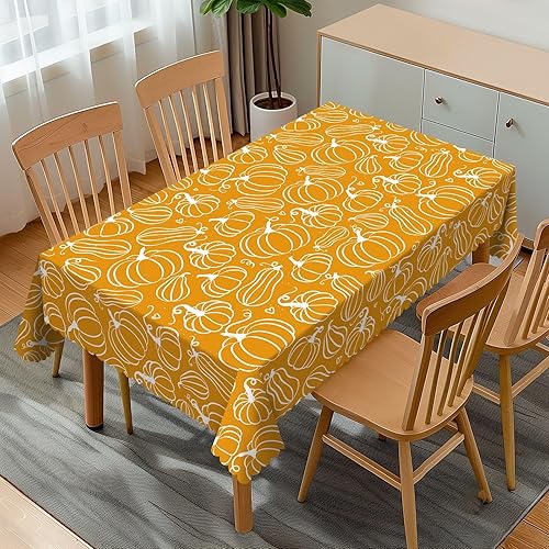 Miniatura 9 de Mantel rectangular con temática musical, notas musicales, 54 x 72 pulgadas, borde de encaje ondulado, mantel de poliéster para comedor, cocina,