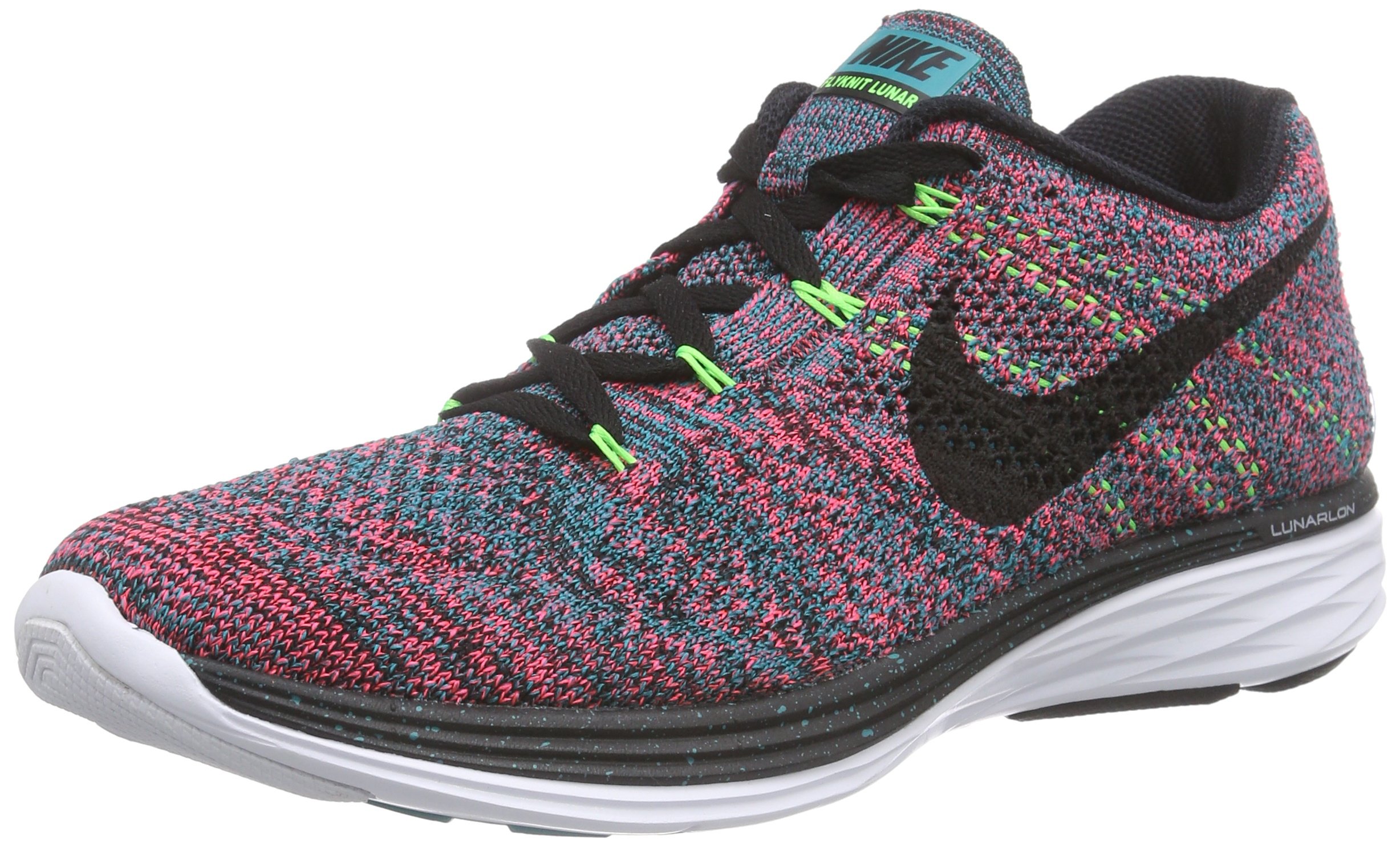 Nike Mens Flyknit Lunar3 Radiant Emerald Black Hyper Punch