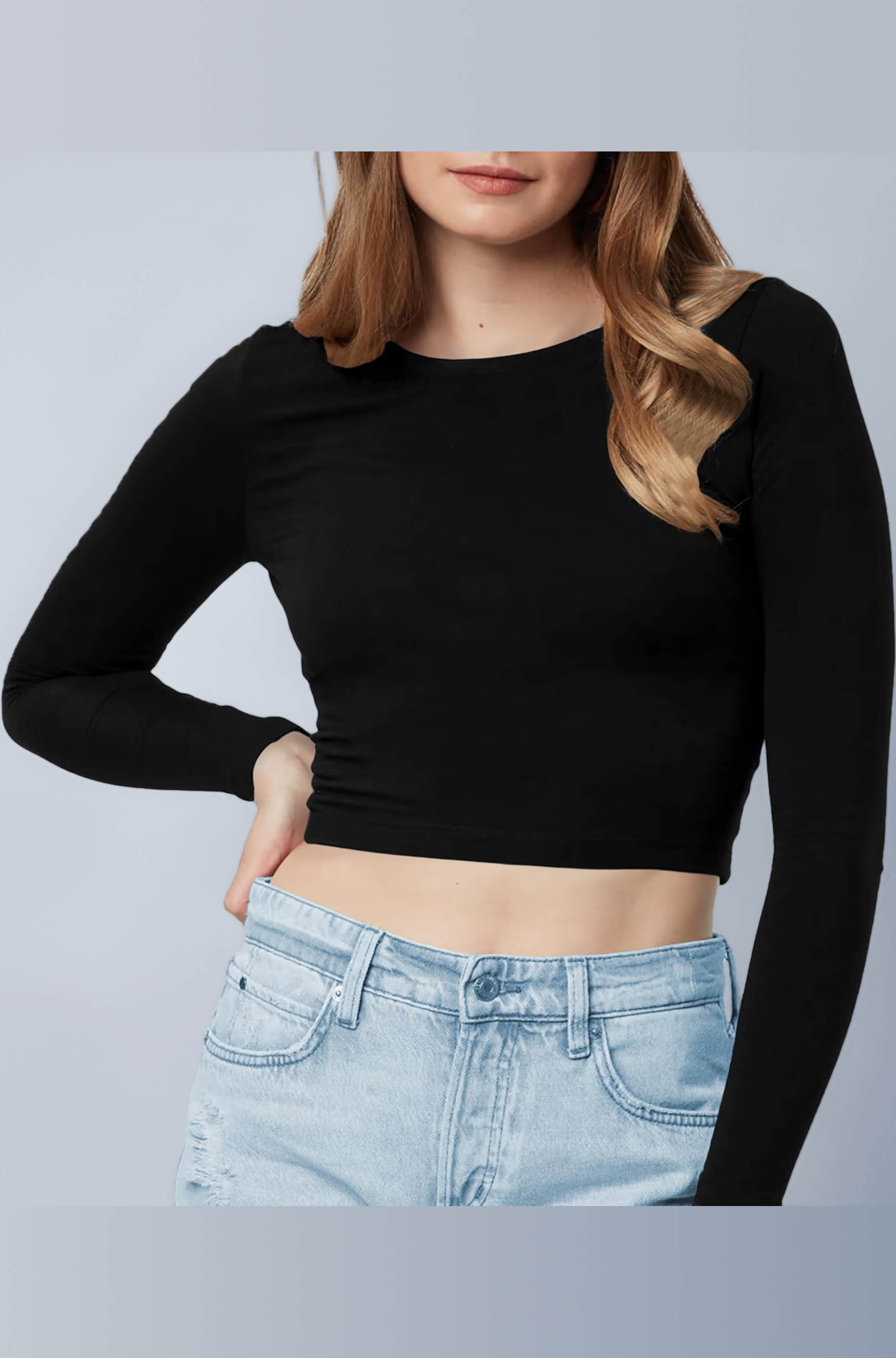 Women's Cotton Stretchable Boat Neck Full Sleeve Regular Fit Wear Readymade Saree Blouses for Women L356